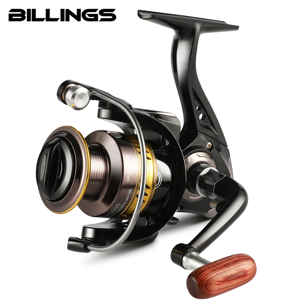 Billings Spinning Reel 10Kg ลากสูงสุดตกปลาม้วน 1000-7000 โลหะ Rocker Series 5.2:1 อัตราทดเกียร์เหมาะสําหรับน้ําทะเลน้ําจืด