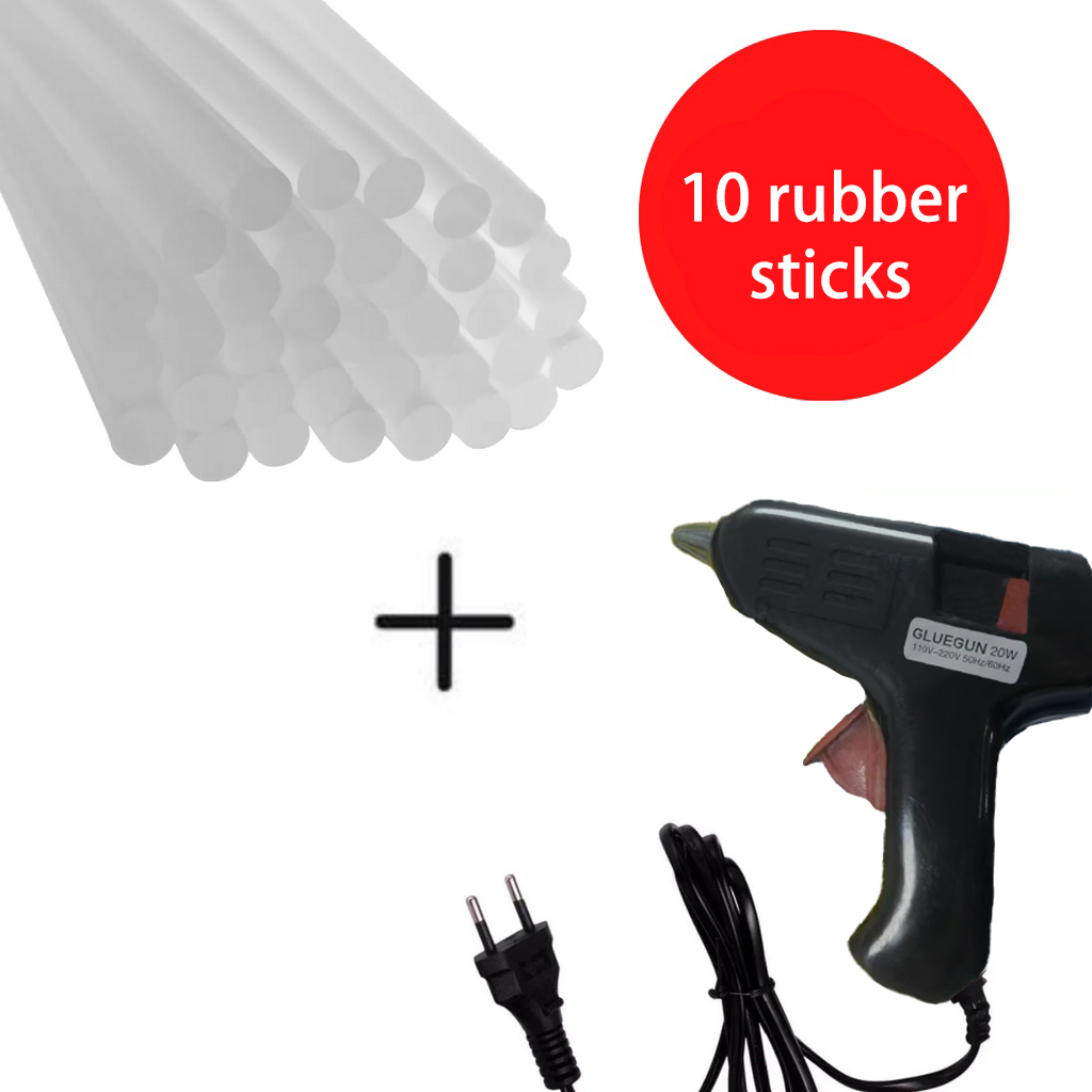 ปืนกาวร้อน 20w + กาวแท่ง 10, 20 หรือ 30 ชิ้น (110v และ 220v) แบบมืออาชีพ