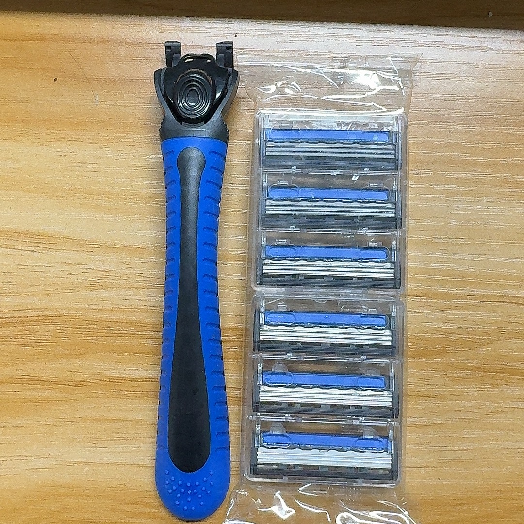 มีดโกนนิรภัยสําหรับเดินทางใหม่, มีดโกนโกนหนวดแบบแมนนวล, มีดโกนใบมีด 6 ลิตร, เครื่องมือดูแลเส้นผม, มีดโกนความปลอดภัยแบบดั้งเดิมสําหรับการโกนหน - รูปที่ 6