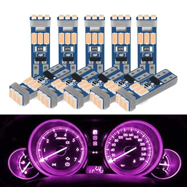 1pcs T5 Led ภายในรถหลอดไฟ W3W Dashboard warming ตัวบ่งชี้ Wedge เครื่องมืออัตโนมัติโคมไฟ 12V
