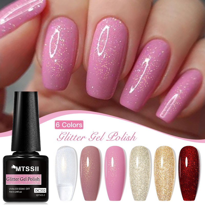 Mtssii 7ml สีเงาเล็บเจล Nair Art เล็บกึ่งถาวรเคลือบเงา UV LED เล็บเจล