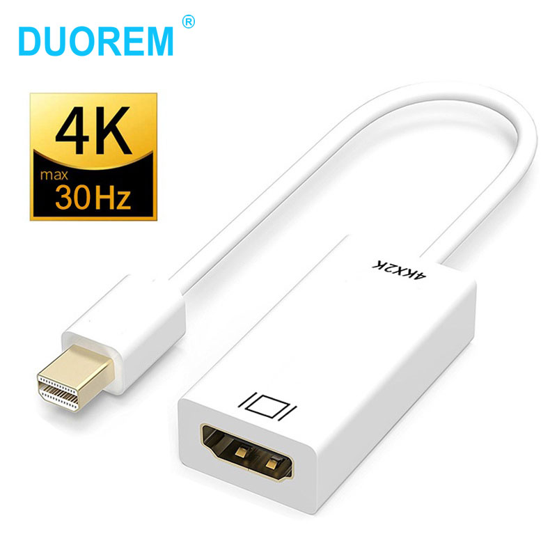 สายแปลงอะแดปเตอร์ Mini DP เป็น HDMI HD 4k 1080P สําหรับ Apple MacBook Air Pro เชื่อมต่อโปรเจคเตอร์电视