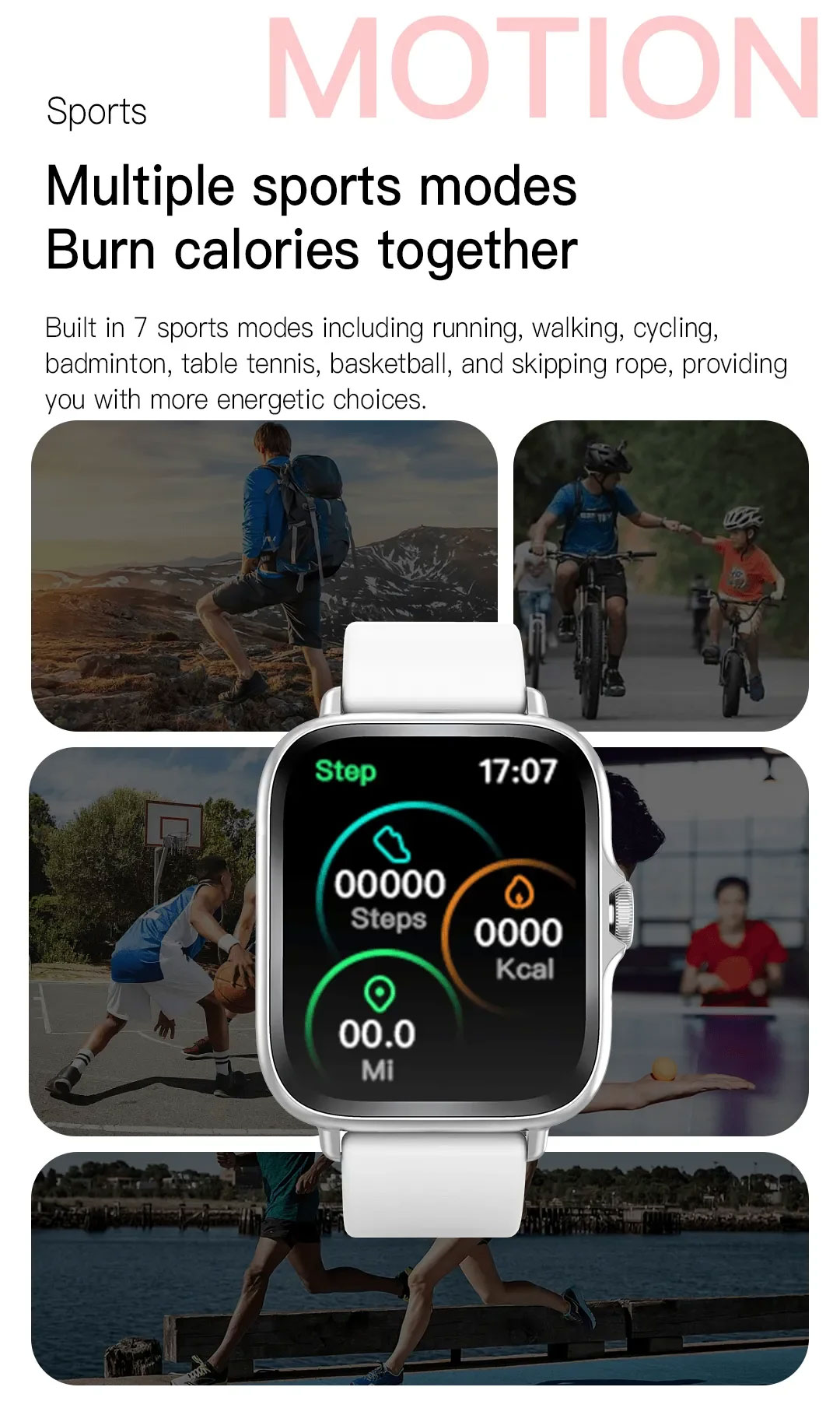 นาฬิกาอัจฉริยะ Xiaomi รุ่นใหม่ หน้าจออินฟินิตขนาด 2.01 นิ้ว โทรบลูทูธ ตรวจวัดออกซิเจนในเลือด/ความดัน นาฬิกาสำหรับผู้หญิงและผู้ชาย - รูปที่ 6