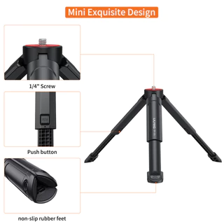 Uurig TP05 ขยายมินิกล้องขาตั้งกล้อง,แบบพกพา Selfie Stick Handle Grip เดสก์ท็อปเว็บแคมขาตั้ง 1/4 "สกรูสําหรับ DSLR เว็บแคมผู้ถือโทรศัพท์ Selfie Stick Vlog ขาตั้งกล้อง