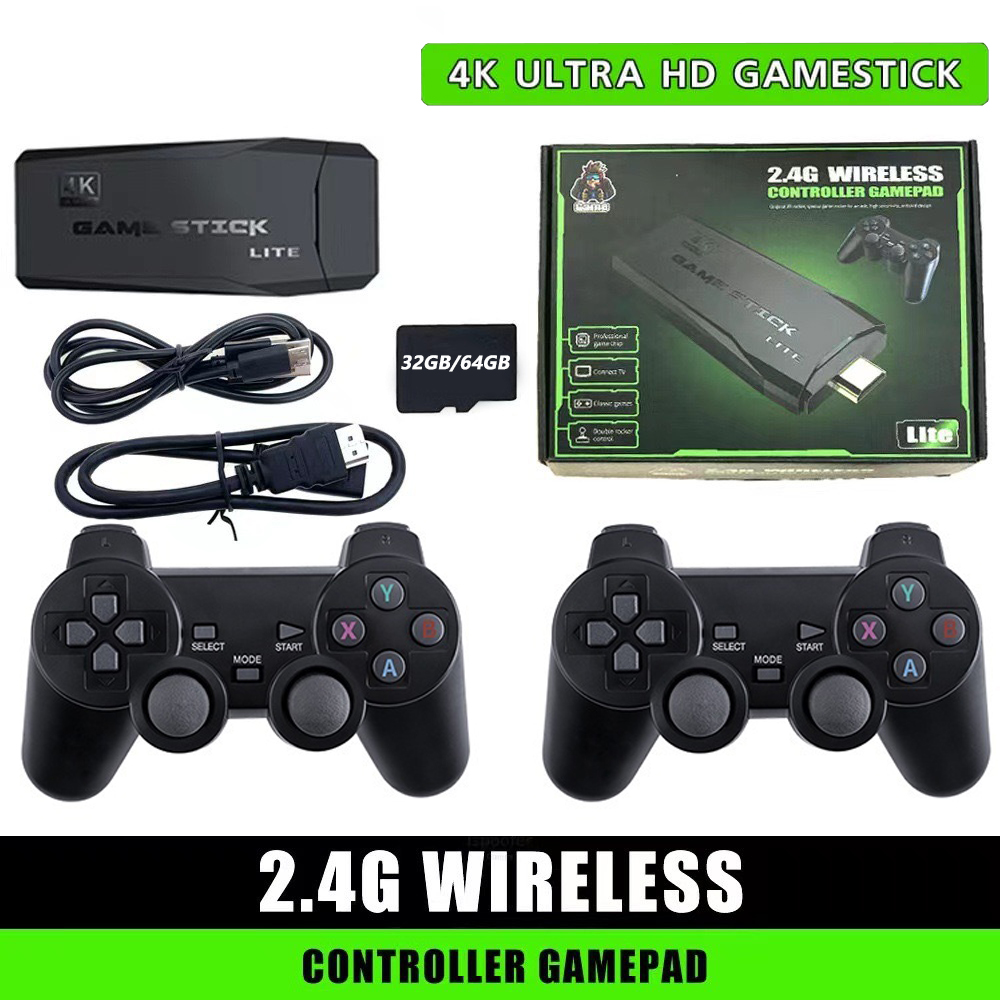 10000 HD 4K M8 คอนโซลวิดีโอเกมคลาสสิกคู่GamepadรองรับหลายMAME/FC/GBA/MD/PS1 HDMIและทีวีโปรเจคเตอร์[จัดส่ง 24 ชม.]