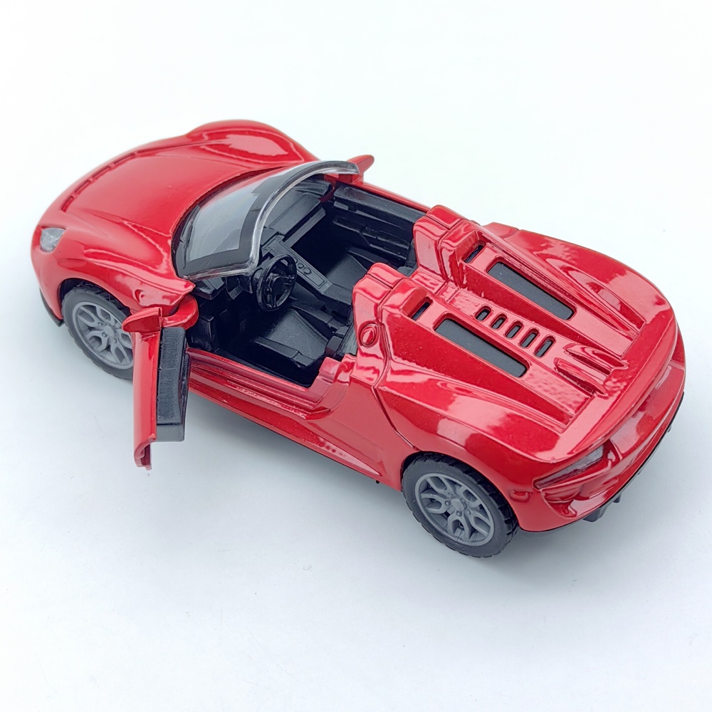โมเดลรถสปอร์ตเปิดประทุน รถของเล่นโลหะผสมสําหรับเด็กผู้ชายและทารก ตกแต่งรถยนต์ - รูปที่ 2