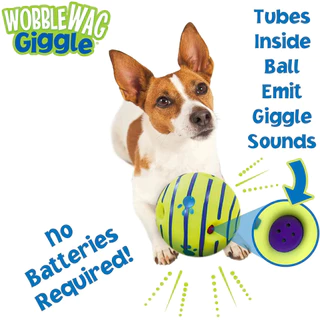 Wobble Wag Giggle ของเล่นสุนัขแบบโต้ตอบสนุก Giggle เสียงเมื่อรีดหรือเขย่าสัตว์เลี้ยงรู้ดี สุนัขทุกวัย เล่นในร่ม/กลางแจ้ง