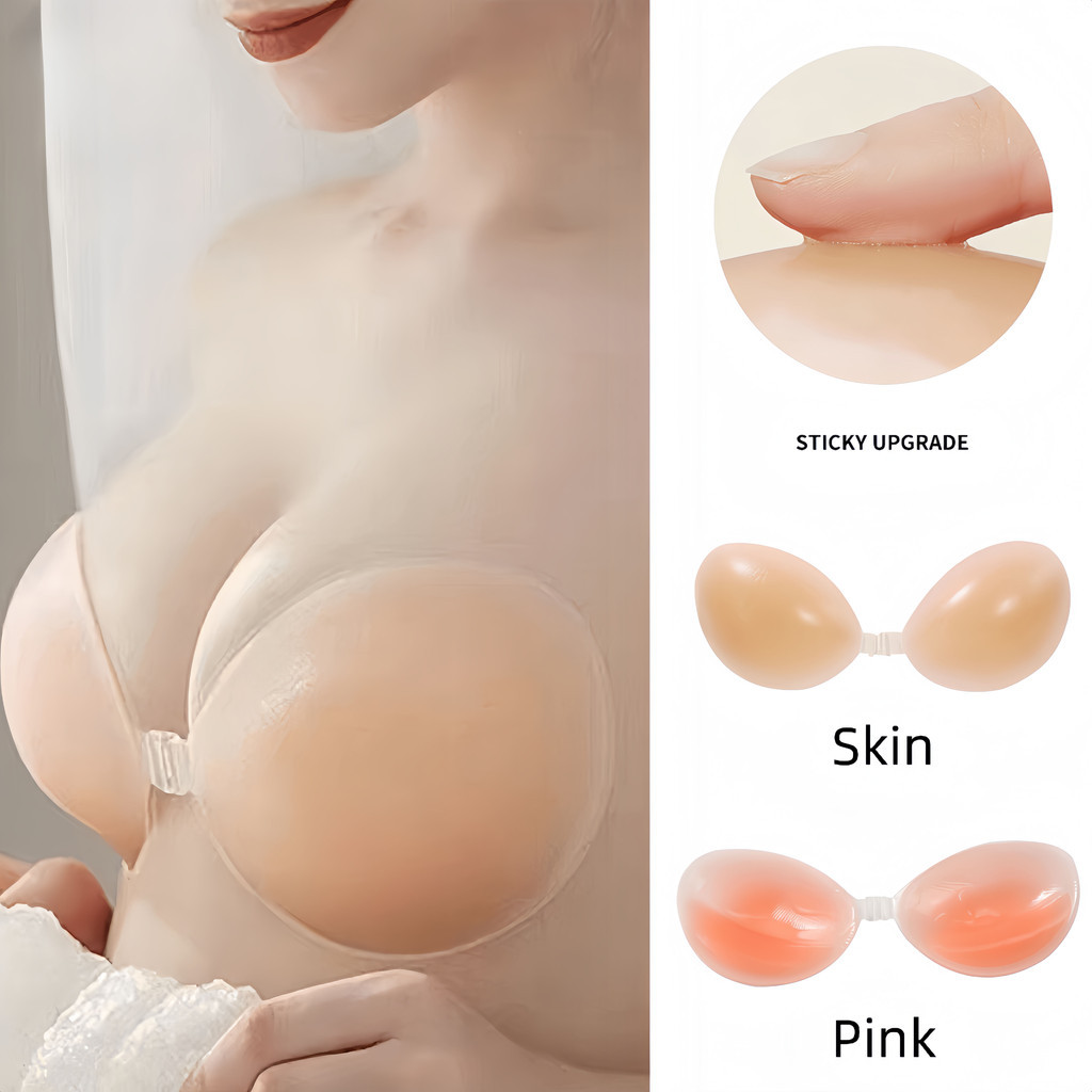 แผ่นรองชุดชั้นในที่มองไม่เห็นซิลิโคนแบบใช้ซ้ําได้ push up Enhanceless