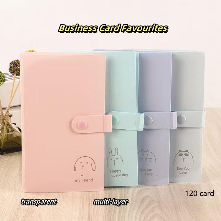 1ชิ้นปุ่มโปร่งใสหลายชั้น120การ์ดพื้นที่โคกรุ่นของนักเรียนนามบัตรการจัดเก็บหนังสือภาพ เคมี ตั๋วโฟลเดอร์กรณีบัตร