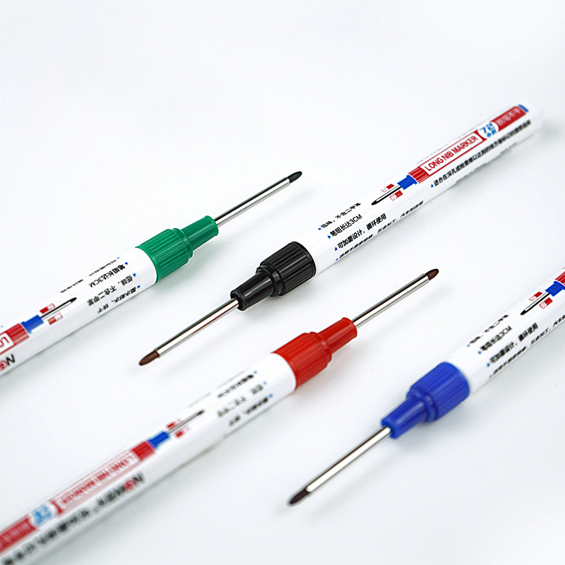 1 PC Long Tip Marker ปากกา 32 มม.รูลึกงานไม้ Perforated Tile Marker ปากกาสามารถเพิ่มหมึกมัน Quick-Drying กันน้ํา Non-Fade