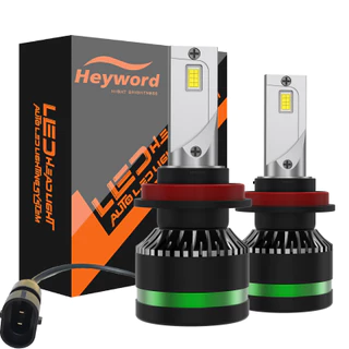 Heyword LED 2 ชิ้นหน้ารถ H4 H7 H11 9005 9006 H1 หลอดอัตโนมัติ 160W 26000LM หลอดไฟ 6000K 12V หลอดไฟ LED ไฟหน้า
