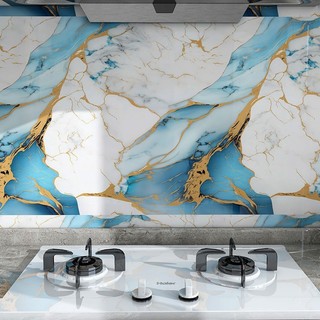 Marble Wallpaper Oil-Proof Waterproof Sticker Self-Adhesive Kitchen Counter Cabinet Protector