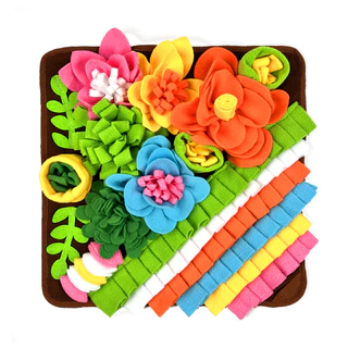 Pet Slow Feeder Mat Snuffle Mat สําหรับสุนัขแมวค่อยเล่นการฝึกอบรมของเล่น