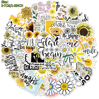 Little daisy Series Graffiti สติกเกอร์น่ารัก 50 ชิ้นสําหรับกระเป๋าเดินทางกรณีโทรศัพท์มือถือแล็ปท็อปหมวกนิรภัยสเก็ตบอร์ดสติกเกอร์ตกแต่งกันน้ํา DIY Creative