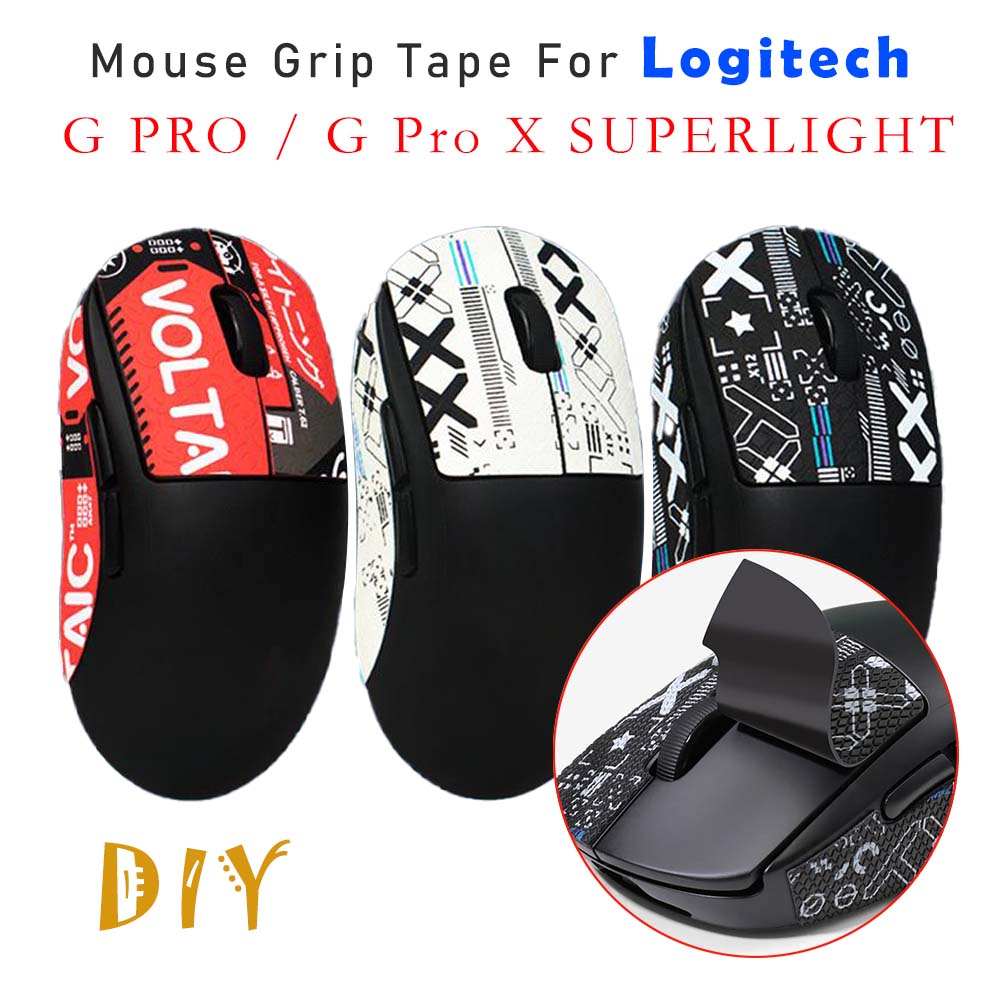 เทปจับเมาส์สําหรับ Logitech G Pro X SUPERLIGHT สติกเกอร์ลื่นดูดเหงื่อเมาส์ Grip สติกเกอร์ใช้งานร่วมกับ Logitech G Pro