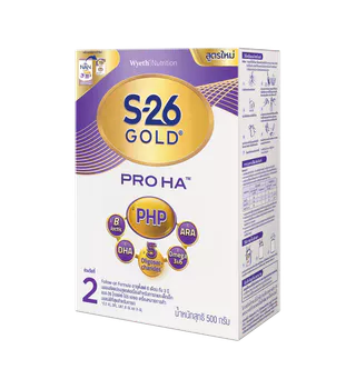 S-26 Gold Pro Ha 2 500g 1 Box นมผงเอส-26 โกลด์โปร เอชเอ 2 ขนาด 500 กรัม จำนวน 1 กล่อง