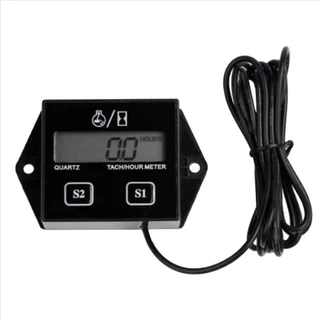 มาตรวัดรอบเครื่องยนต์แก๊สโซลีนกันน้ำสำหรับมอเตอร์ไซค์ จอ Lcd แสดงเวลาในการทำงานเมตรแทคช์ 2/4 จังหวะ