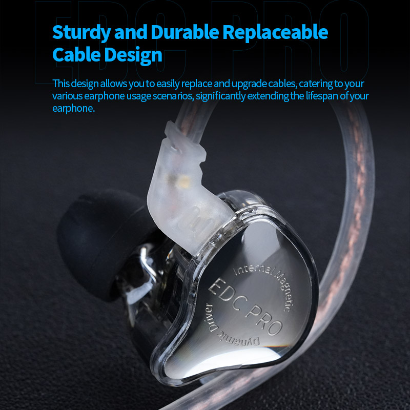 Kz EDC PRO หูฟังแบบมีสายอินเอียร์ไฮไฟแบบแอคชั่นเดียว เกมเพลงรายการระดับไข้คุณภาพสูง - รูปที่ 5
