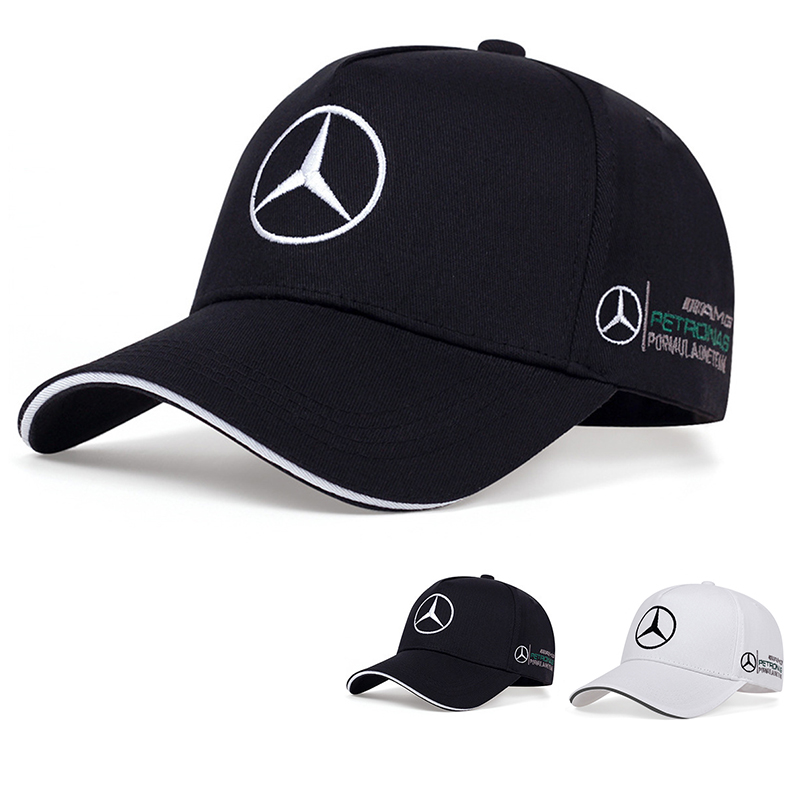 หมวกเบสบอล F1 Mercedes-Benz racer เหมาะกับขี่รถจักรยานยนต์กลางแจ้ง สําหรับผู้ชาย และผู้หญิง