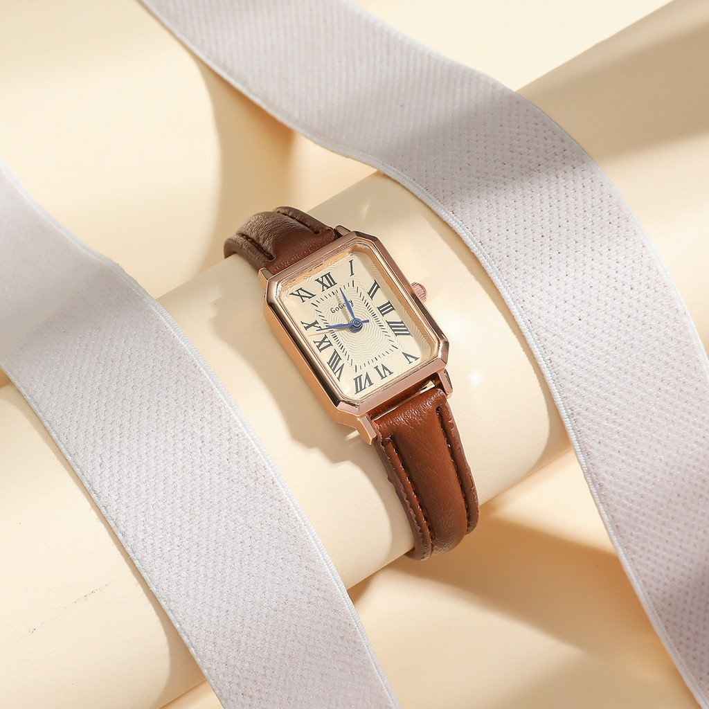 สินค้าใหม่นาฬิกาโรมัน Niche Simple เวอร์ชั่นเกาหลี All-Match ประณีต Niche High-End Retro สุภาพสตรีนาฬิกาผู้หญิง