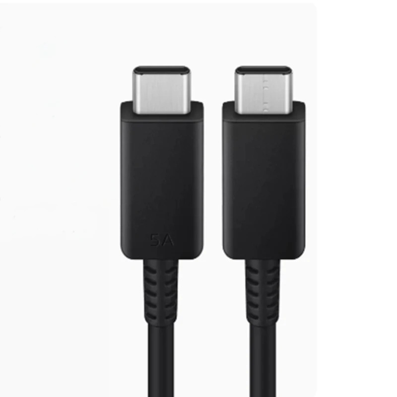 สายชาร์จข้อมูล Type-C 5A 45W PD USB-C สำหรับ Samsung S25, S24, S23, S22, S21, S20, Note 20 Ultra, 10