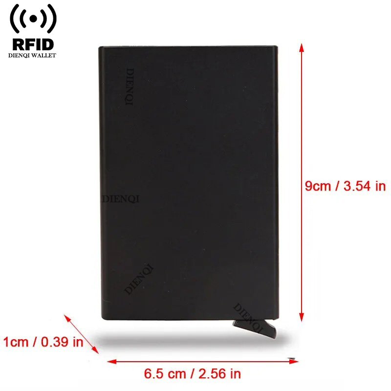 Anti Rfid Blocking ID ผู้ถือบัตรเครดิตกระเป๋าสตางค์โลหะบาง Slim ผู้ชายผู้หญิง Bank Cardholder Magic สมาร์ท Minimalist กระเป๋าสตางค์