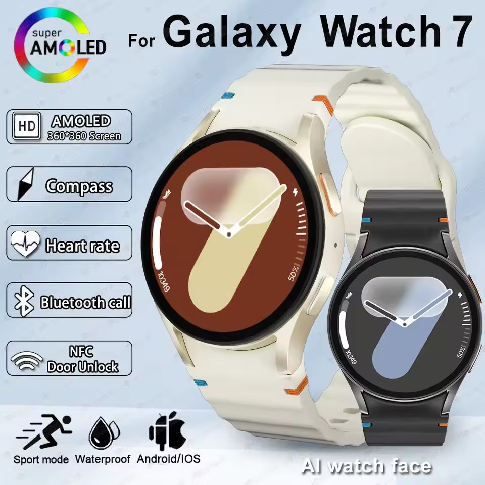 นาฬิกาอัจฉริยะ Galaxy Watch 7 หน้าจอ AMOLED HD ฟีเจอร์ครบ หัวใจ ฟิตเนส กันน้ำ บลูทูธ