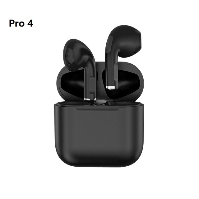 หูฟัง Pro 4 TWS ชุดหูฟังไร้สาย BT หูฟังเพลงหูฟังสีขาวและสีดํา Pods สําหรับโทรศัพท์