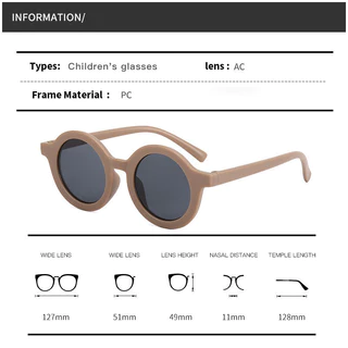 Vintage รอบแว่นตากันแดดเด็ก Shades สําหรับสาว UV400 ป้องกันเด็กคลาสสิกแว่นตาแฟชั่น Sun แว่นตาสําหรับเด็กหญิง