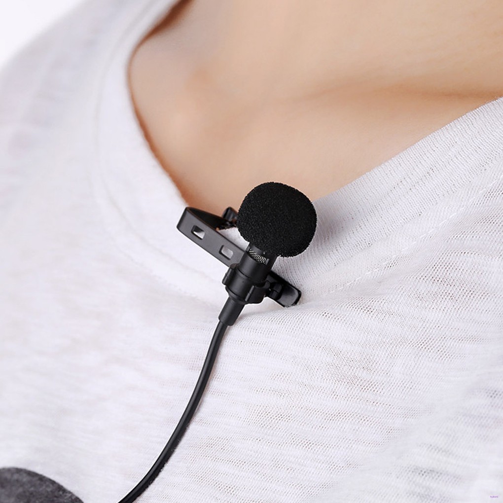 Clip-on Lavalier ไมโครโฟนแจ็ค 3.5 มม.แฮนด์ฟรีมินิสายคอนเดนเซอร์ไมโครโฟนสําหรับ iphone Samsung สมาร์ทโฟน