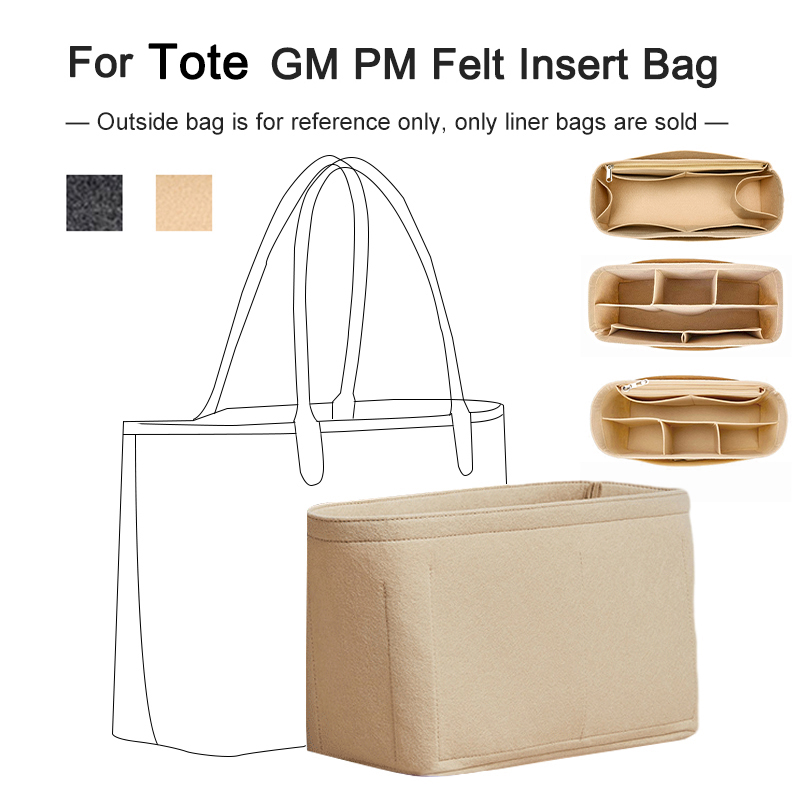 ซื้อ Felt ใส่ Organizer สําหรับ Tote GM PM Mini Tote กระเป๋าผู้หญิงกระเป๋าถือด้านในกระเป๋าเดินทางเครื่องสําอาง Liner กระเป๋า Shaper