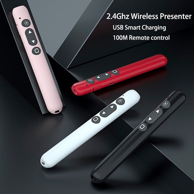 Ppt Wireless Presenter รีโมทคอนโทรล 2.4 Ghz USB PC แล็ปท็อปโปรเจคเตอร์หน้าเปลี่ยนปากกาสําหรับ Powerpoint Presentation Pointer สไลด์ Advancer