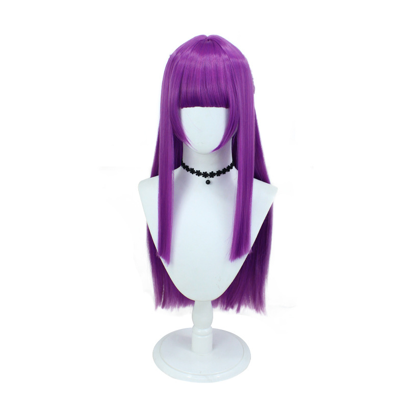 1 ชิ้นรูปแบบใหม่ฝัง Freeleine Filun cos วิกผมจําลองหนังศีรษะด้านบนผมยาวสีม่วงทรงผม