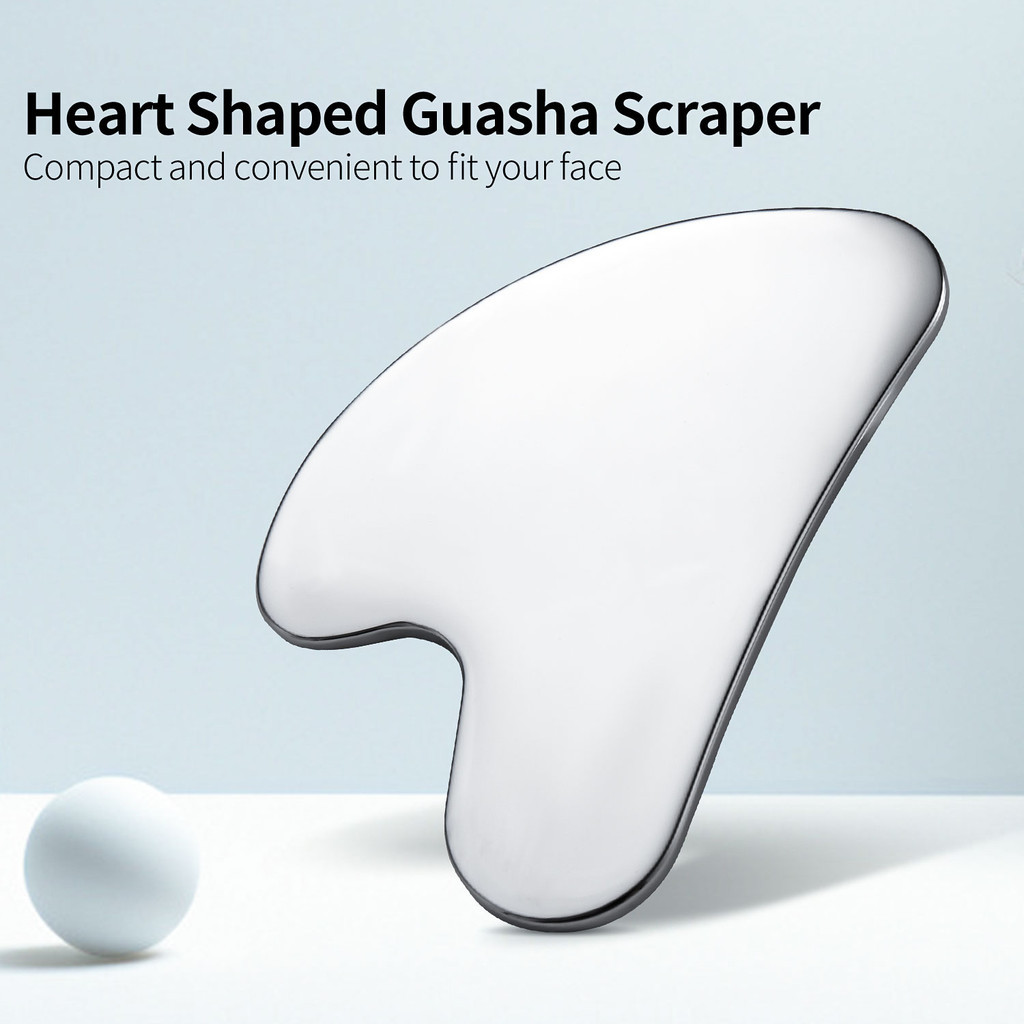 Heart Shaped สแตนเลสแต่งหน้า Foundation ไม้พายช้อนเครื่องมือ Skin Care ไม้พายสําหรับ Skincare Face Eye Cream