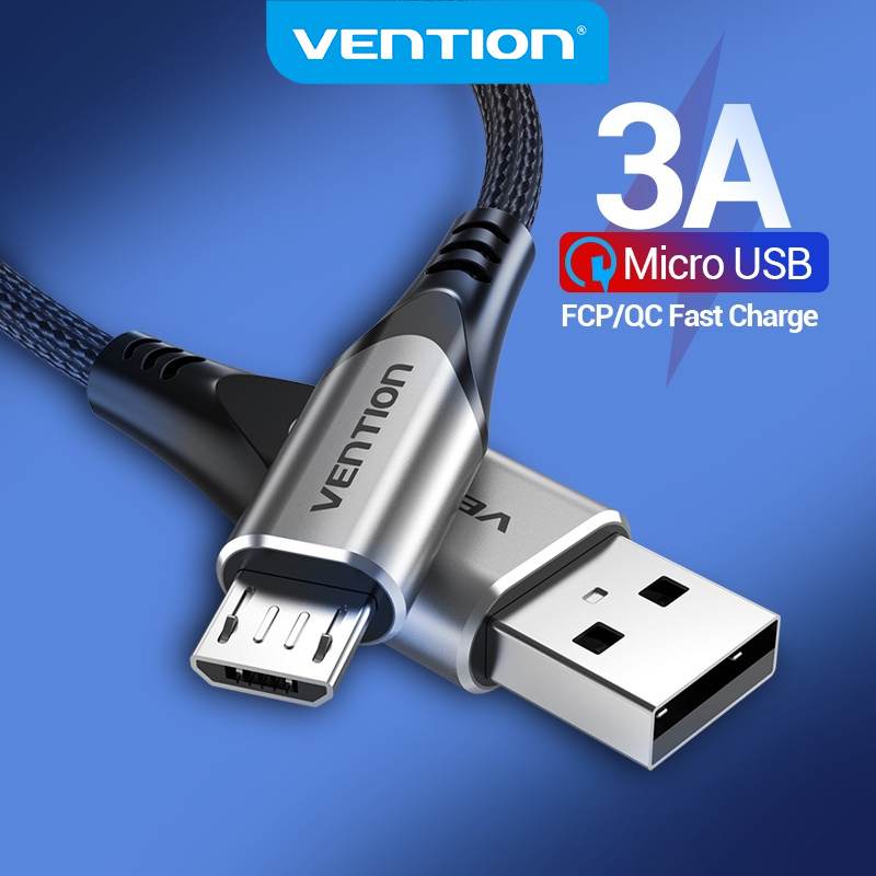 ซื้อ Vention สาย Micro USB 3A Fast Charging & Data Sync Cable สายถักไนลอนสําหรับสายโทรศัพท์มือถือ Micro USB