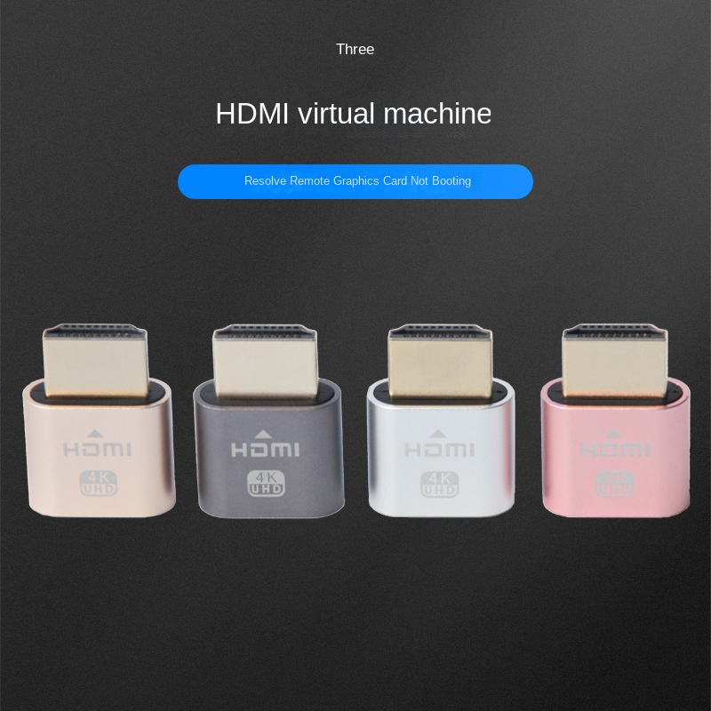 ตัวแปลงโหลดจอแสดงผลเสมือน HDMI สําหรับการ์ดกราฟิก 3060 ใบ - การระงับระยะไกล, ระบุความละเอียด, หน้าจอล็อค เอ็ดดิ