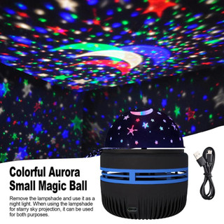Starry Romantic Aurora Projection Light, LED Water Ripple Night Light, Disco Light for Bedroom & Four Seasons Use