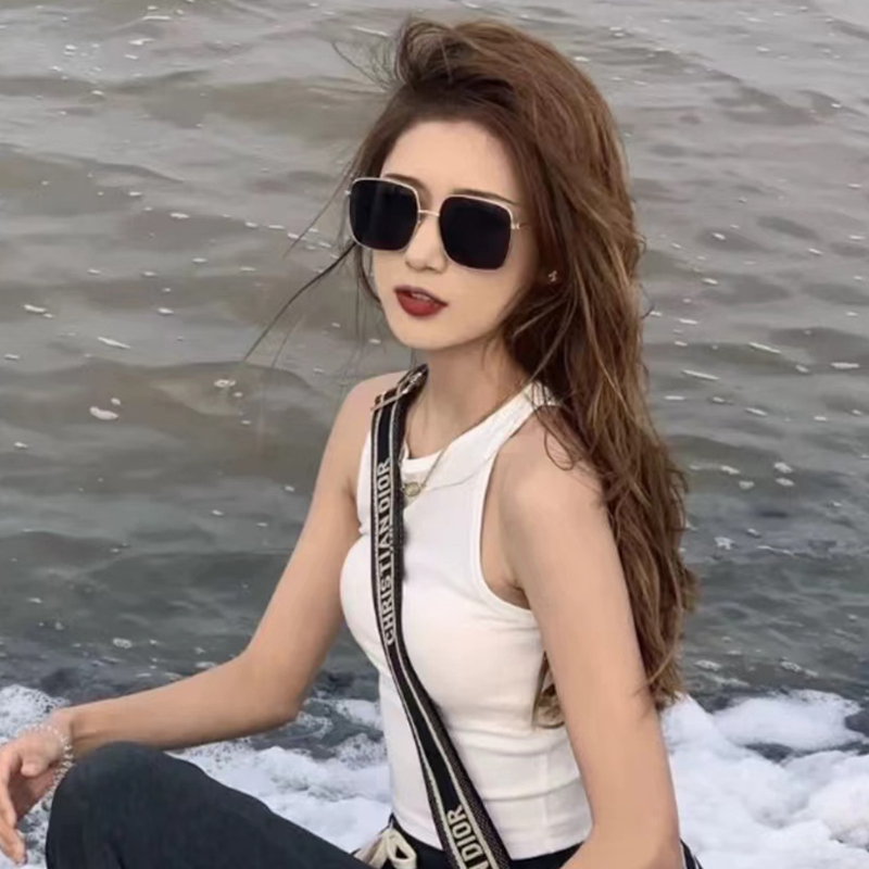 แฟชั่นย้อนยุคโพลาไรซ์สแควร์แว่นกันแดดผู้ชายและผู้หญิงเวอร์ชั่นเกาหลีบุคลิกภาพบังแดดแว่นกันแดดกรอบใหญ่