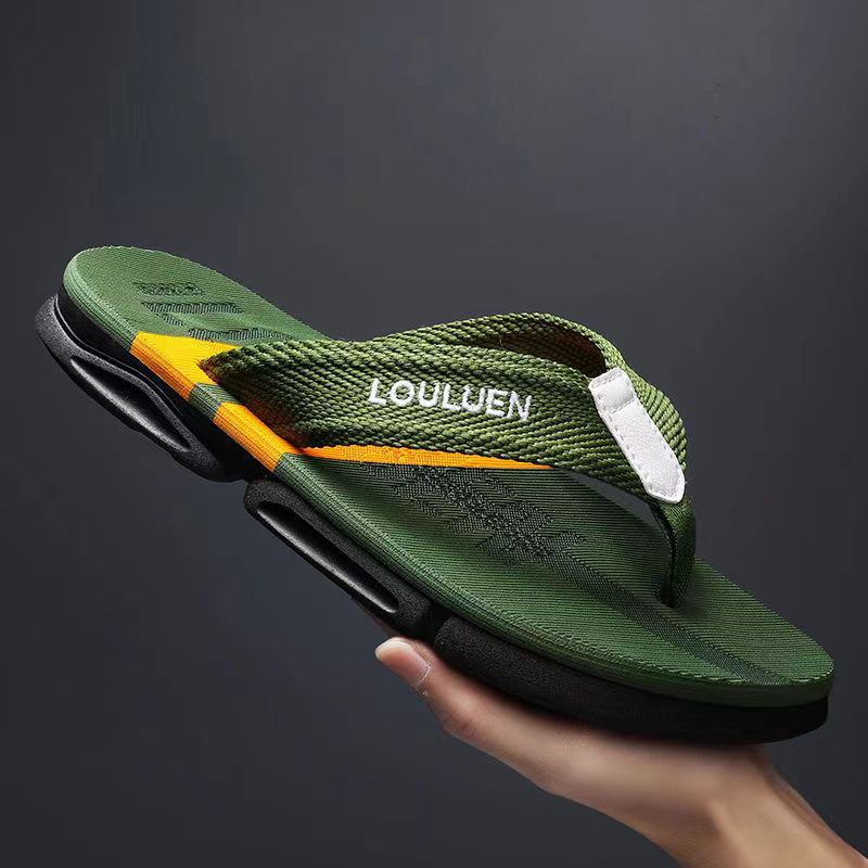 ฤดูร้อนผู้ชาย Flip-Flops Broadband Flip-Flops หนา Soled รองเท้าแตะรองเท้าแตะชายหาดกลางแจ้ง Anti-Slip