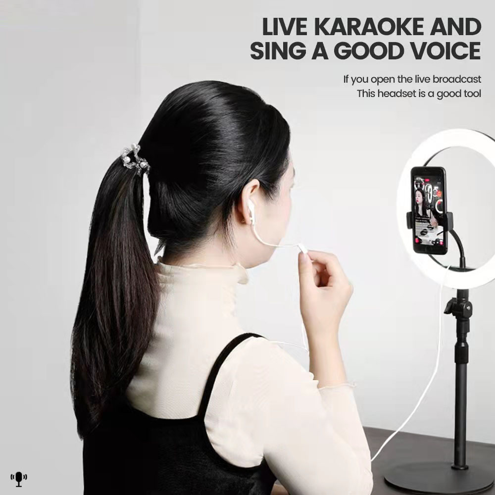 หูฟังตัดเสียงรบกวนแบบมีสายในหูไมโครโฟนหูฟังควบคุมระดับเสียงโทรศัพท์ หุ่นยนต์ ลดเสียงรบกวน