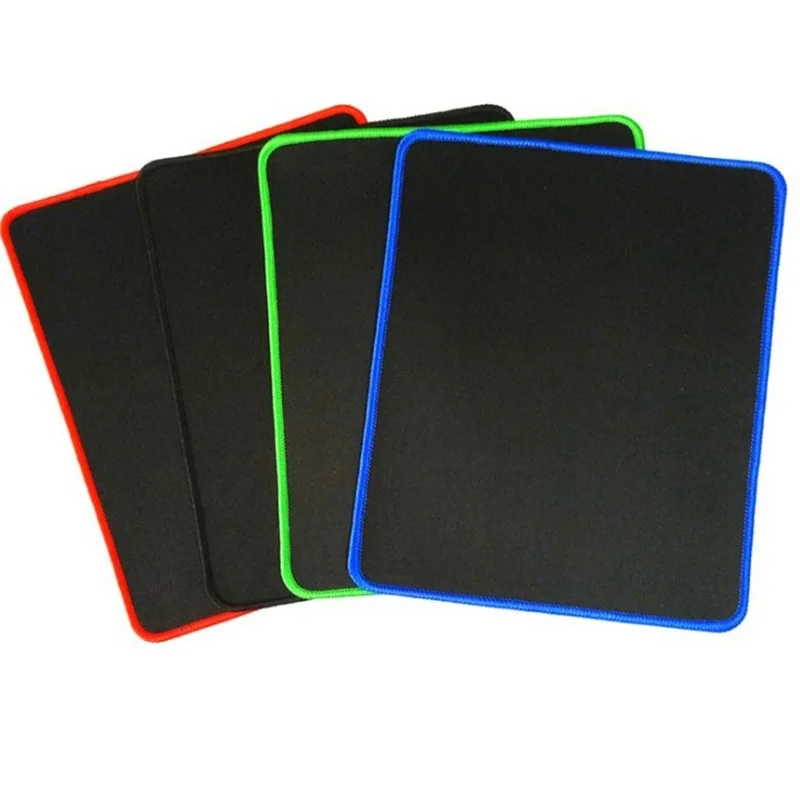 แผ่นรองเกมเมาส์สีดําล้วน ขนาด 27x22ซม แผ่นรองฐานเมาส์ยางไม่เลื่อน แผ่นรองเมาส์พรีเมี่ยมพื้นผิว