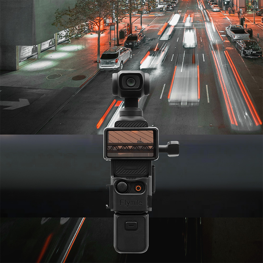 Flymile อะแดปเตอร์ Mount สําหรับ DJI Osmo Pocket 3 กล้อง Gimbal แม่เหล็กขยายวงเล็บป้องกันกรณี Handle Housing Shell QUICK Release อุปกรณ์เสริม