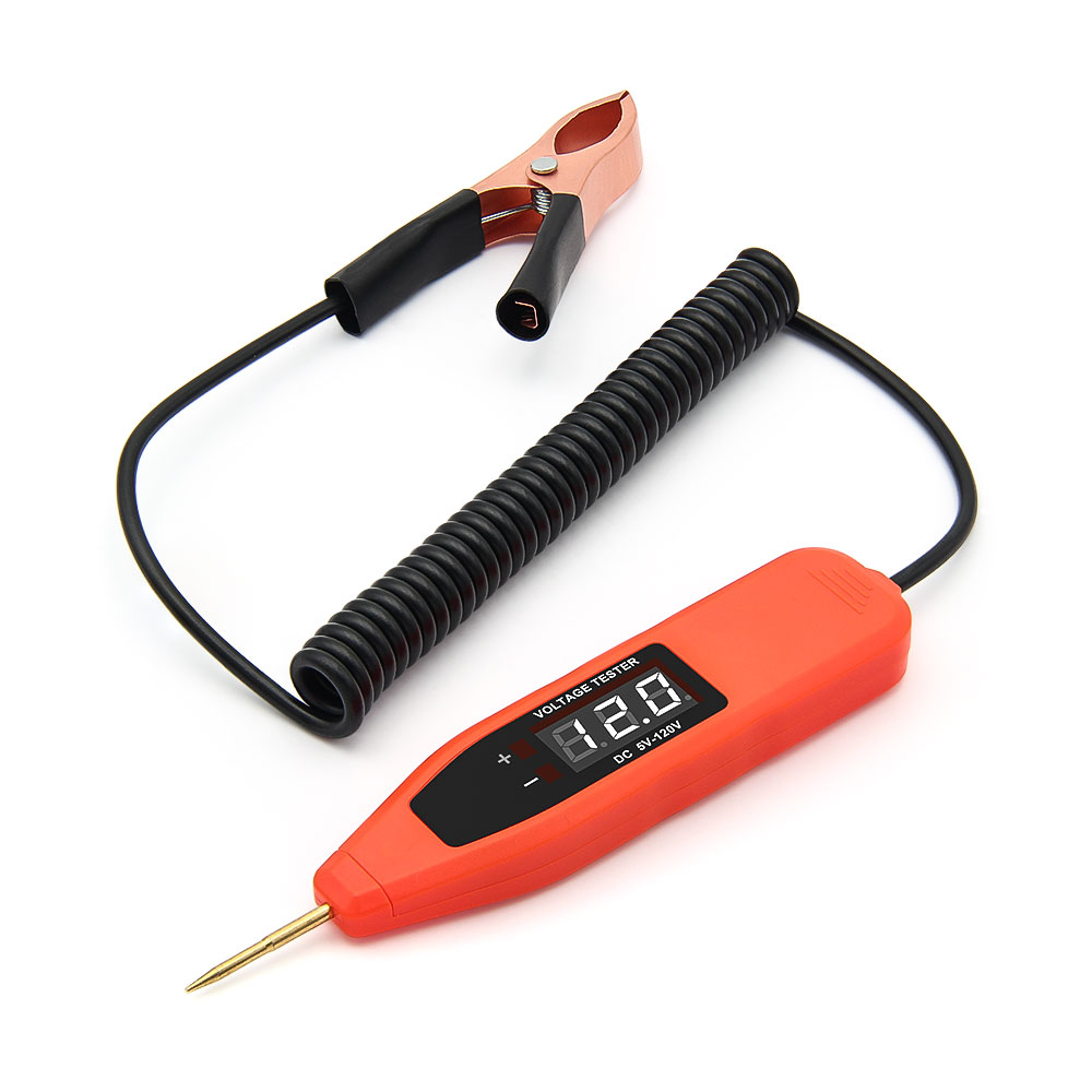 5-120V LCD ปากกาทดสอบแรงดันไฟฟ้าแบบดิจิตอลสําหรับรถยนต์และรถจักรยานยนต์ – เครื่องมือวินิจฉัย Power Probe ราคา ถูกที่สุด ดีลบีเคเค แกลเลอรีภาพที่ 4