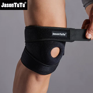 Jasontu 1 ชิ้น Breathable Four Spring เข่าสนับสนุนรั้ง Kneepad ปรับ Patella Pads ความปลอดภัย