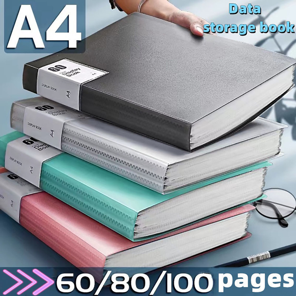 แฟ้มใส A4 สำหรับใส่เอกสาร 60/20 หน้า สำหรับนักศึกษาเพื่อจัดระเบียบเอกสารหลากหลายชั้น ความจุใหญ่ และเอกสารทดสอบหลายแผ่น