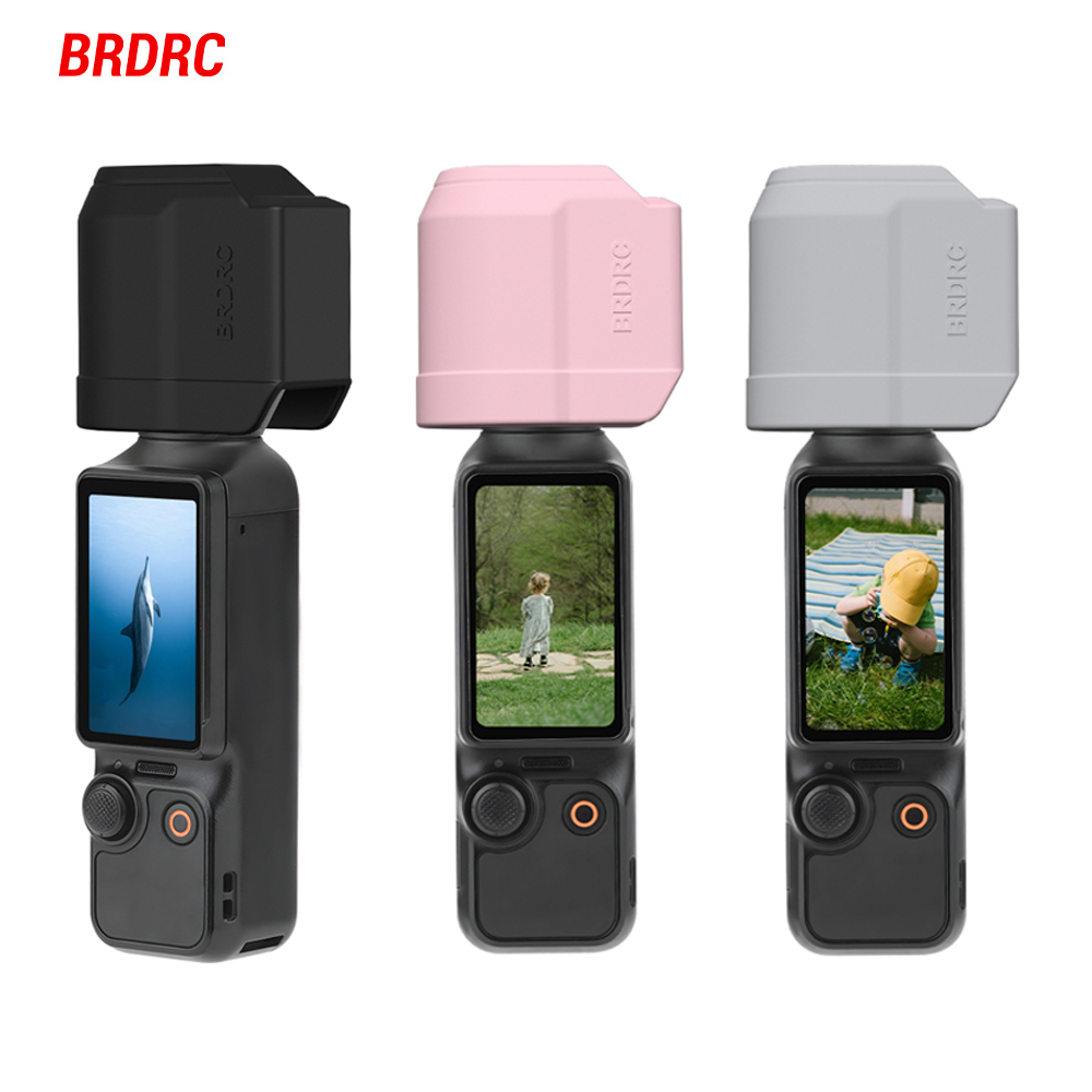 BRDRC ซิลิโคนเลนส์สําหรับ Osmo Pocket 3 กล้อง Gimbal Quick Release ฝาครอบป้องกัน Scratch-proof Shell เครื่องประดับ