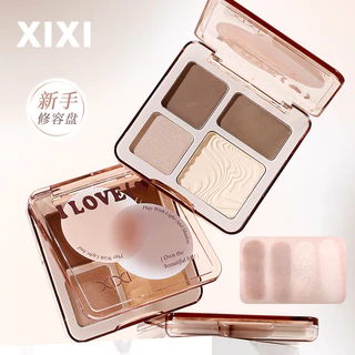 XIXI พาเลทคอนทัวร์ 4 สี – เหมาะสําหรับสวมใส่ทุกวัน, แมทธรรมชาติ, กันน้ํา, กันเหงื่อ, ติดทนนาน, สีผิวทั้งหมด, ทางเลือกอย่างเป็นทางการราคาไม่แพงแต่งหน้า