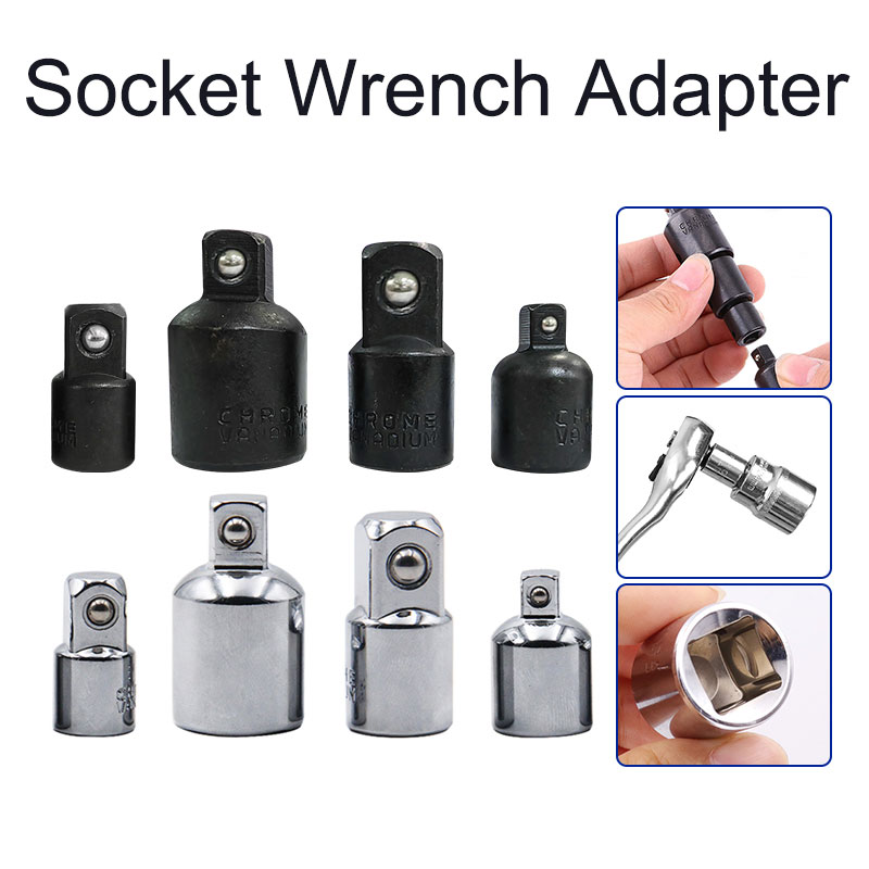 4pc 1/2 "3/8" 1/4 นิ้ว Universal Conversion Head Square Head Sleeve พวงมาลัยหมุน Universal Joint Air Impact Socket เครื่องมือ