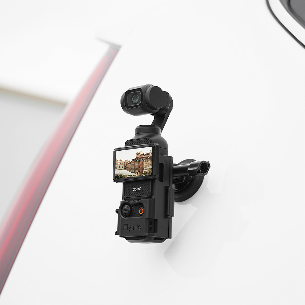 Flymile อะแดปเตอร์ Mount สําหรับ DJI Osmo Pocket 3 กล้อง Gimbal แม่เหล็กขยายวงเล็บป้องกันกรณี Handle Housing Shell QUICK Release อุปกรณ์เสริม