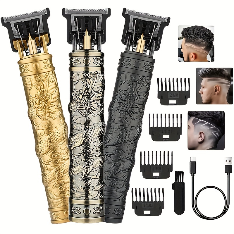 ผู้ชาย Professional T9 Clipper ผมไฟฟ้าโกนหนวด Trimmer T-Blade แกะสลัก Trimmer กําจัดขนเครื่องโกนหนวด USB ชาร์จไร้สาย Professional เครื่องโกนหนวดเหมาะสําหรับผู้ชายตัดผม Make จัดแต่งทรงผม Handy เครื่องมือตัดผมไฟฟ้า Push